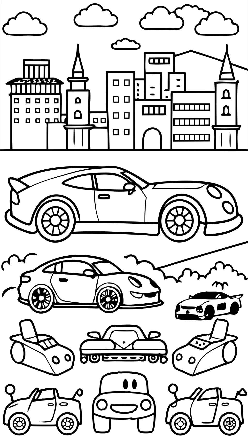 coloriages de voiture imprimables